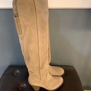 Taupe Over-the-knee boots